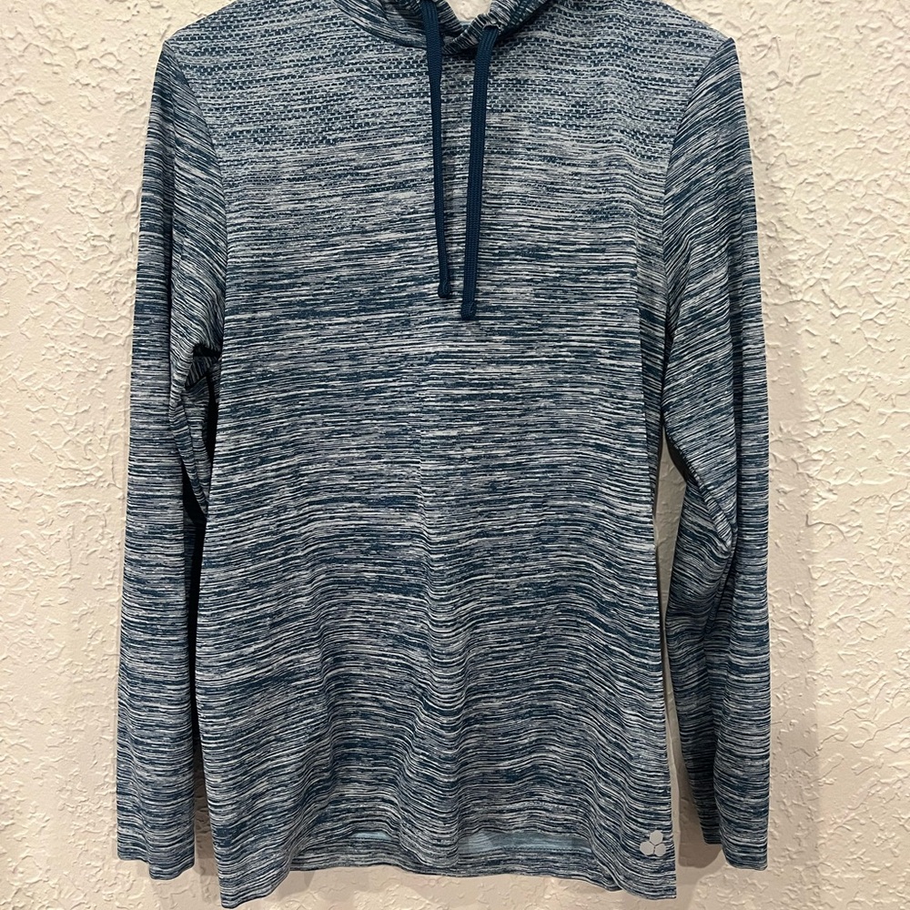 Tek Gear Blue Hooded Sweatshirt Relaxed Fit